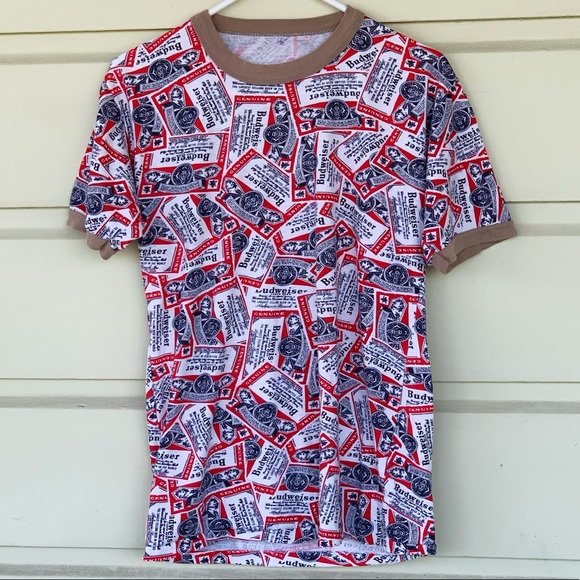 Vintage Other - Vintage 1970s Budweiser All Over Print Ringer Tee